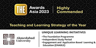 Ahmedabad University Honored for Teaching and Learning Excellence at THE Awards Asia 2023
